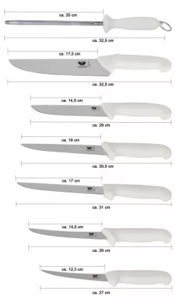 Beeketal, 6-dielna sada nožov s ocieľkou do domácnosti