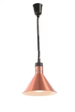 Lampa na ohrev jedál – Hendi, závesná, kužeľová, medená, 230V/250W, ø275x(V)250mm