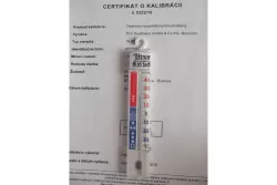 Kalibrovaný teplomer do chladiacich priestorov s certifikátom