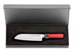 Dick, Red Spirit Kvalitný kuchársky nôž santoku v červenej farbe 18 cm 8174218K