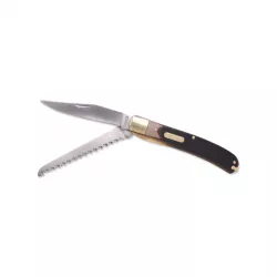 Poľovnícky skladací nôž Schrade - Old Timer Buzzsaw Trapper Lockblade s púzdrom, 97OT